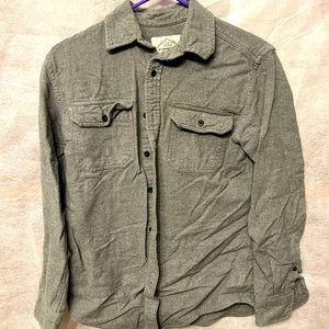 St. John’s bay - button down flannel - grey - mens Small